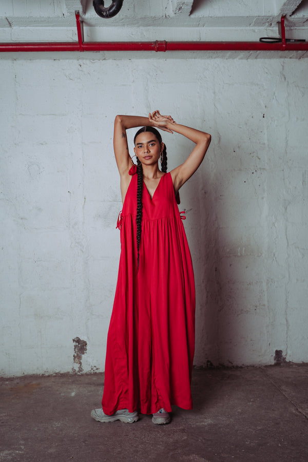Jumpsuit Flowy Rojo